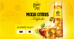 Desktop Screenshot of fernetcitrus.cz