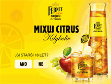 Tablet Screenshot of fernetcitrus.cz